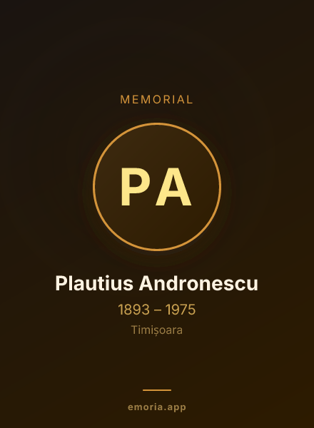 Memorial portrait of Plautius Andronescu