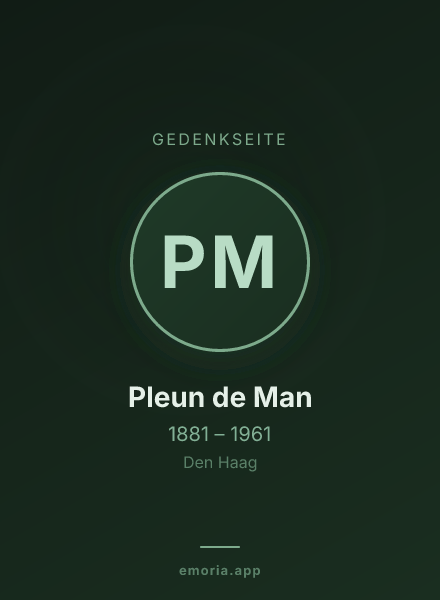 Gedenkportrait von Pleun de Man