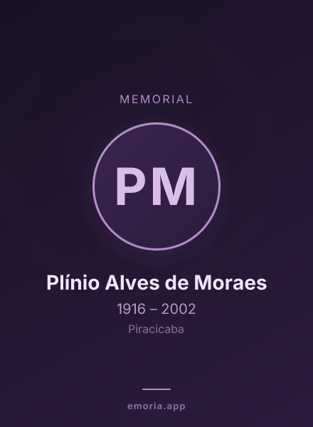 Memorial portrait of Plínio Alves de Moraes