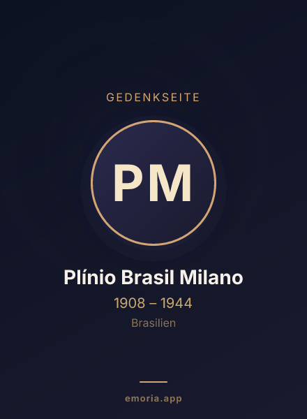 Gedenkportrait von Plínio Brasil Milano