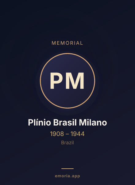 Memorial portrait of Plínio Brasil Milano
