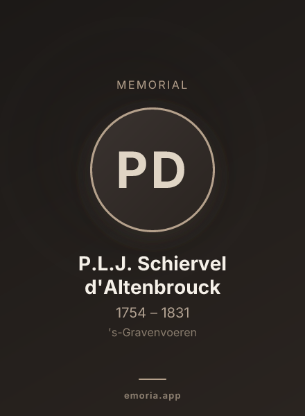 Memorial portrait of P.L.J. Schiervel d'Altenbrouck