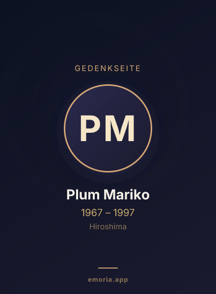 Gedenkportrait von Plum Mariko