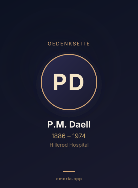 Gedenkportrait von P.M. Daell