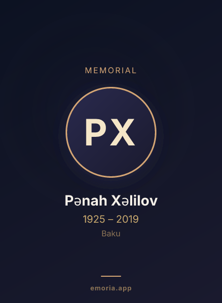 Memorial portrait of Pənah Xəlilov