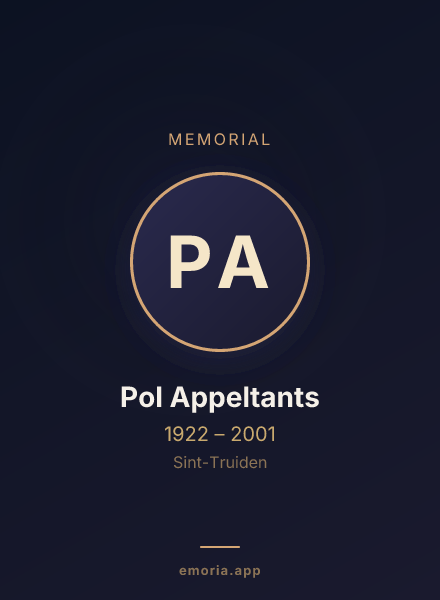 Memorial portrait of Pol Appeltants