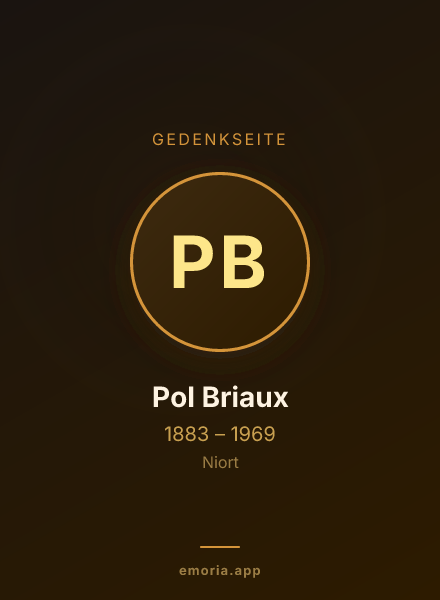Gedenkportrait von Pol Briaux
