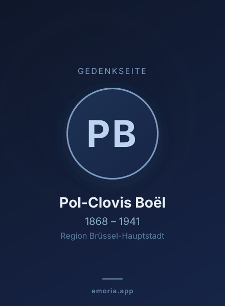 Gedenkportrait von Pol-Clovis Boël