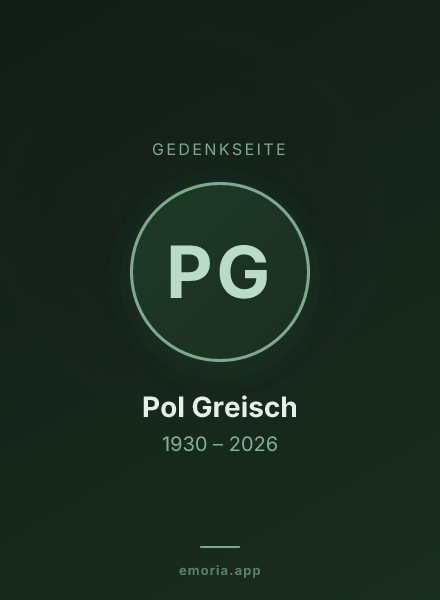 Gedenkportrait von Pol Greisch