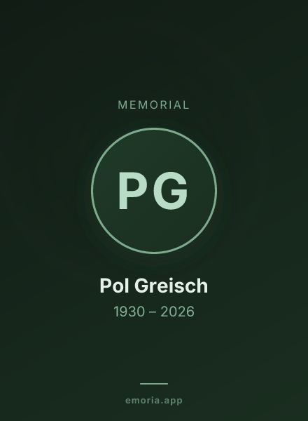 Memorial portrait of Pol Greisch