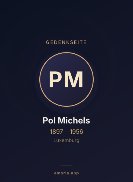 Gedenkportrait von Pol Michels