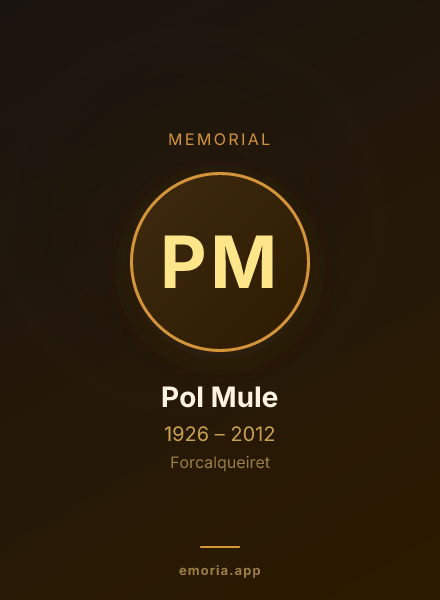Memorial portrait of Pol Mule