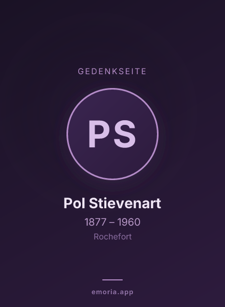 Gedenkportrait von Pol Stievenart