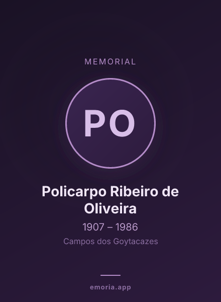 Memorial portrait of Policarpo Ribeiro de Oliveira
