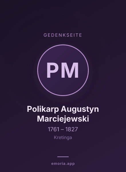 Gedenkportrait von Polikarp Augustyn Marciejewski
