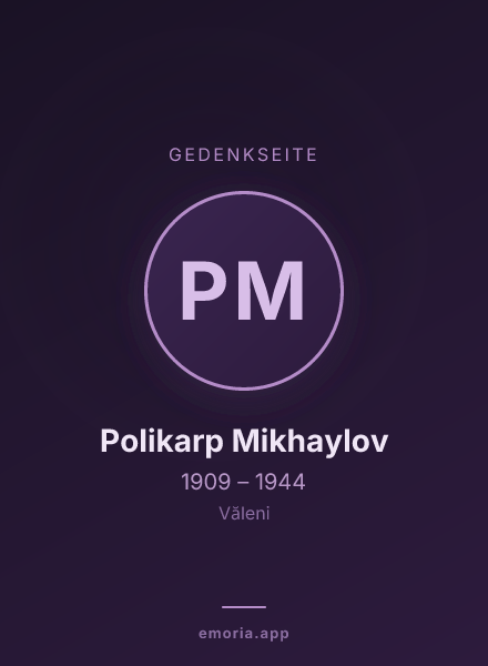 Gedenkportrait von Polikarp Mikhaylov