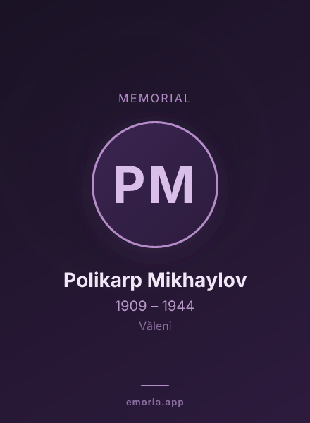Memorial portrait of Polikarp Mikhaylov
