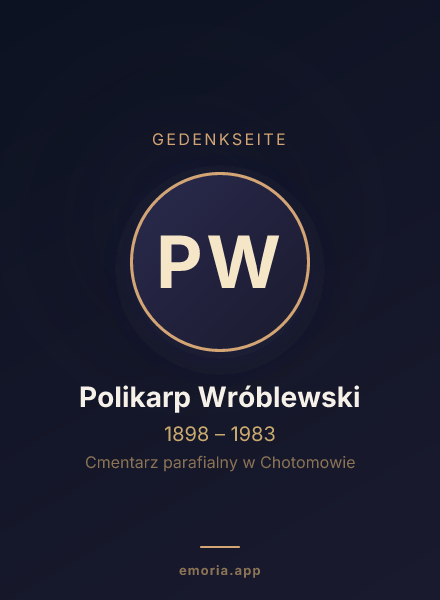 Gedenkportrait von Polikarp Wróblewski