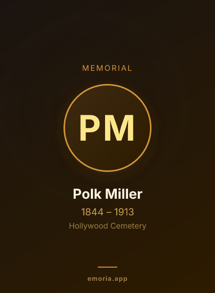 Memorial portrait of Polk Miller
