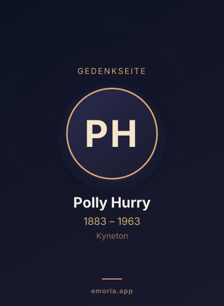 Gedenkportrait von Polly Hurry
