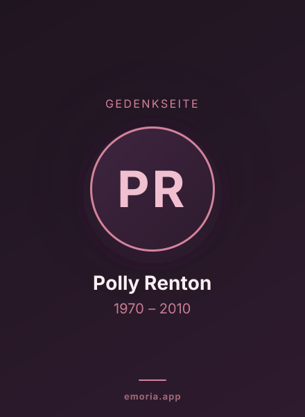 Gedenkportrait von Polly Renton