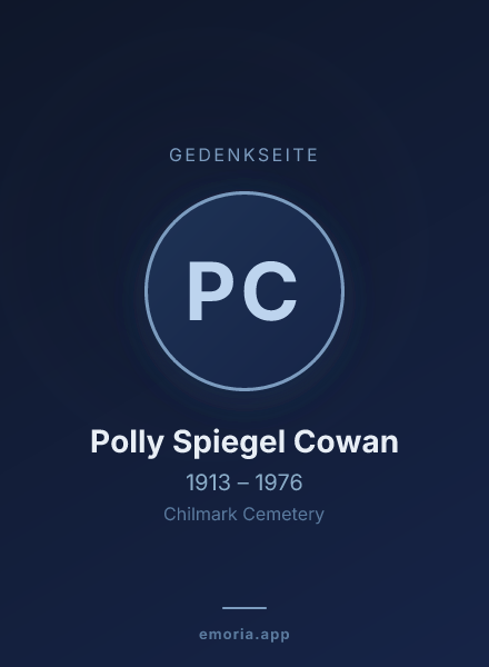 Gedenkportrait von Polly Spiegel Cowan