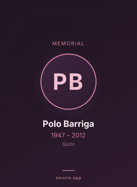 Memorial portrait of Polo Barriga