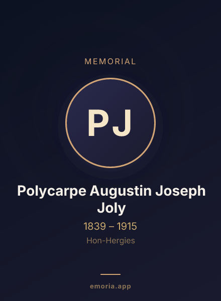 Memorial portrait of Polycarpe Augustin Joseph Joly