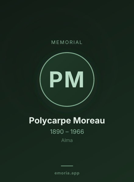 Memorial portrait of Polycarpe Moreau