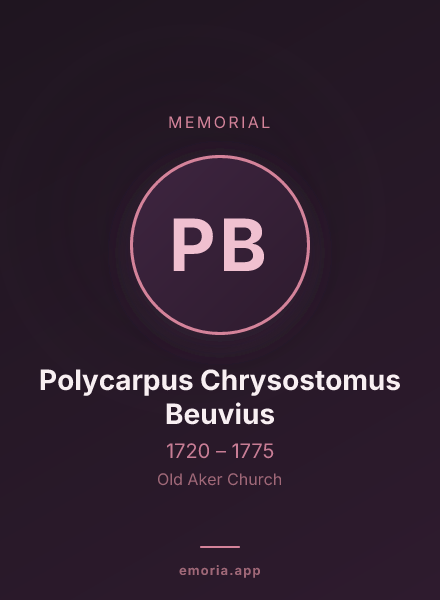Memorial portrait of Polycarpus Chrysostomus Beuvius