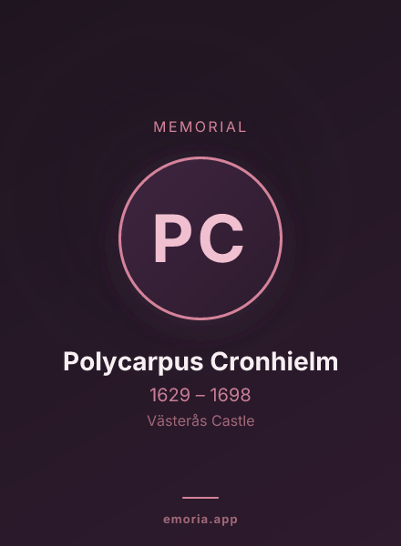 Memorial portrait of Polycarpus Cronhielm