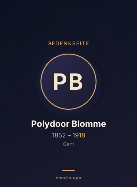 Gedenkportrait von Polydoor Blomme