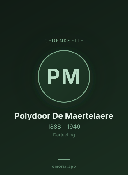 Gedenkportrait von Polydoor De Maertelaere