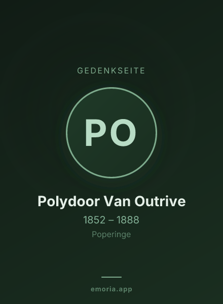 Gedenkportrait von Polydoor Van Outrive