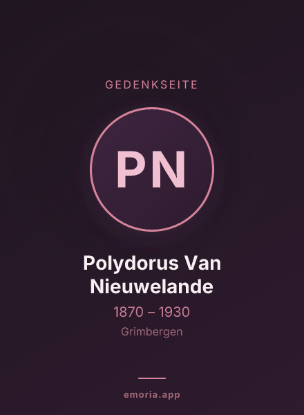 Gedenkportrait von Polydorus Van Nieuwelande