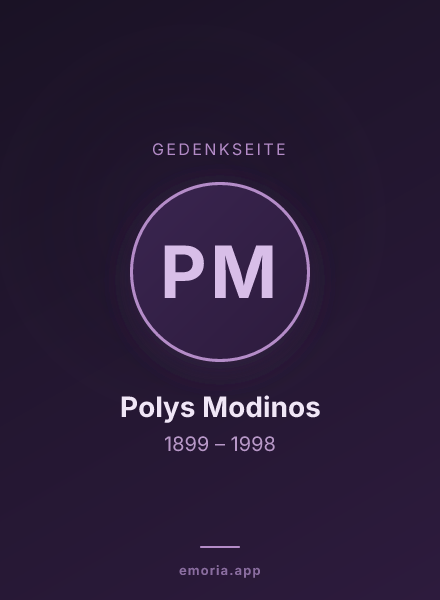 Gedenkportrait von Polys Modinos
