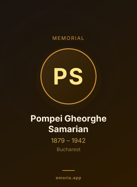 Memorial portrait of Pompei Gheorghe Samarian