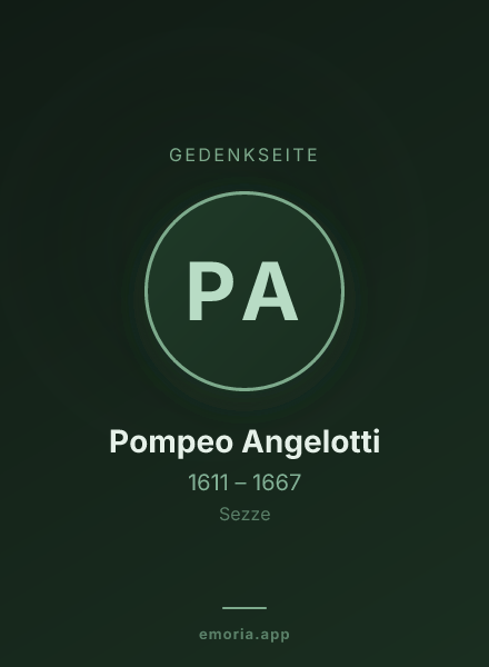 Gedenkportrait von Pompeo Angelotti