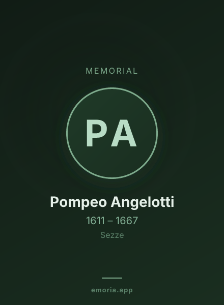 Memorial portrait of Pompeo Angelotti