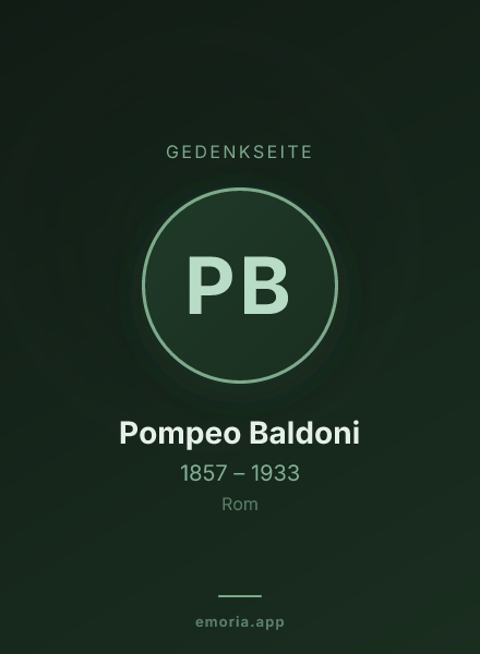 Gedenkportrait von Pompeo Baldoni