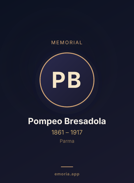 Memorial portrait of Pompeo Bresadola
