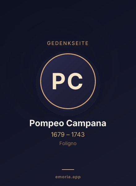 Gedenkportrait von Pompeo Campana