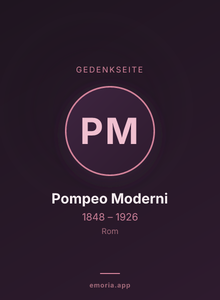 Gedenkportrait von Pompeo Moderni
