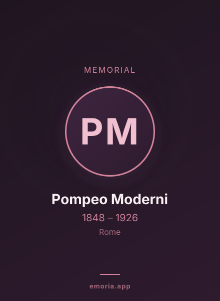 Memorial portrait of Pompeo Moderni