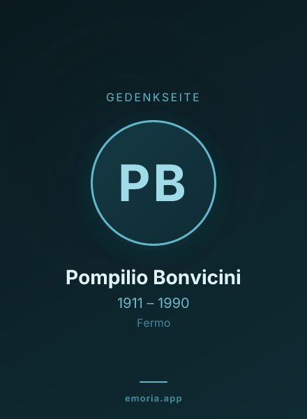 Gedenkportrait von Pompilio Bonvicini
