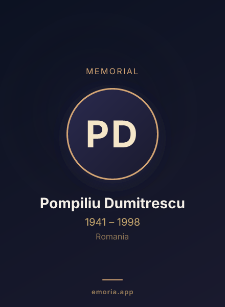 Memorial portrait of Pompiliu Dumitrescu