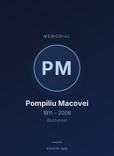 Memorial portrait of Pompiliu Macovei
