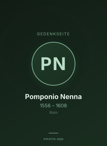 Gedenkportrait von Pomponio Nenna