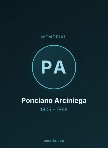 Memorial portrait of Ponciano Arciniega