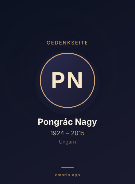 Gedenkportrait von Pongrác Nagy